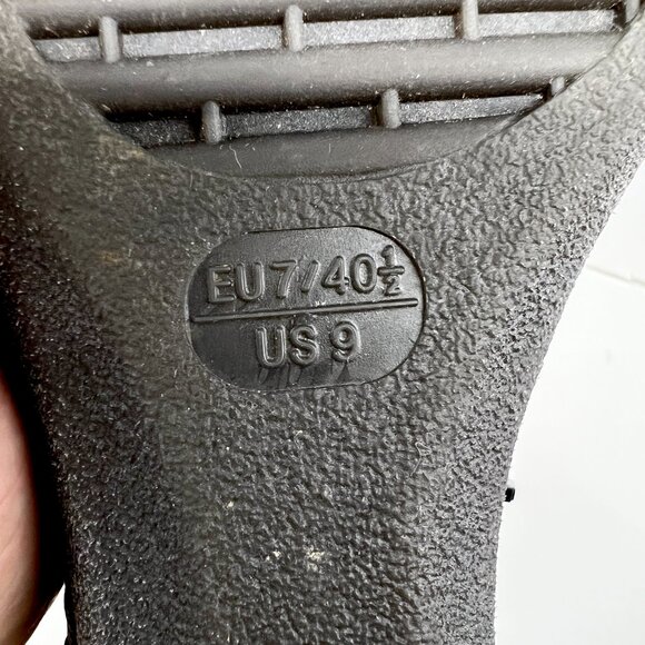 Sz 9 The Flexx Black Leather Buckle Zip Up Felt Lined Wedge Ankle Boot Bootie - Picture 13 of 15